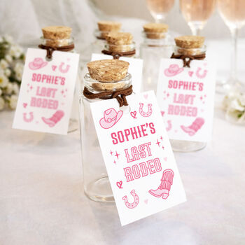 Last Rodeo Hen Party Favours Personalised Shot Bottle Party Bag Filler, 3 of 7