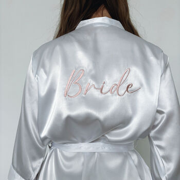 Pink Embroidered Bridesmaid Robes, 4 of 5