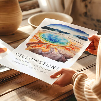 USA National Parks Travel Poster For Yellowstone, 4 of 7