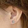 Rose Gold Plated Silver Topaz November Birthstone Stud Earrings, thumbnail 1 of 10