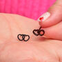 Bff Black Hearts Stud Earrings, thumbnail 1 of 6