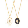 Oval Initial Necklace Pendant On Chain Gold Or Silver, thumbnail 7 of 9
