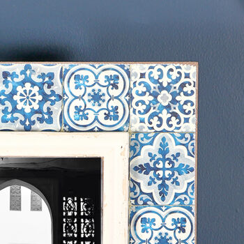 Blue Moroccan Tile Effect Photo Frame, 4 of 4