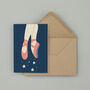 Ballet Shoes Greetings Card, thumbnail 3 of 5