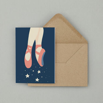 Ballet Shoes Greetings Card, 3 of 5
