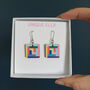 Space Wooden Drop Earrings, thumbnail 6 of 8