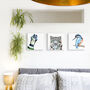 Inky Snow Leopard Canvas Gallery Print, thumbnail 5 of 9