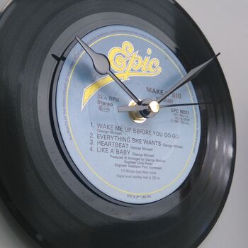 Vinyl Record Wall Desk Clock, 4 of 12