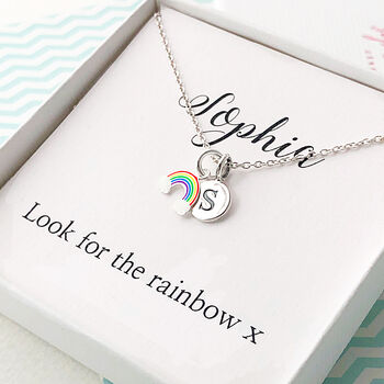 Personalised Rainbow Necklace, 2 of 3