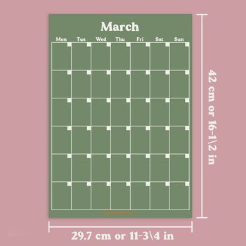 Large Monthly Wall Planner | 12 X A3 Sheets | Muted, 9 of 9