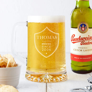 Personalised 'Brewing Since' Name And Year Beer Tankard, 2 of 6