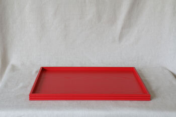 Handmade Lacquered Red Cherry Ottoman Tray, Housewarming Gift, 8 of 9