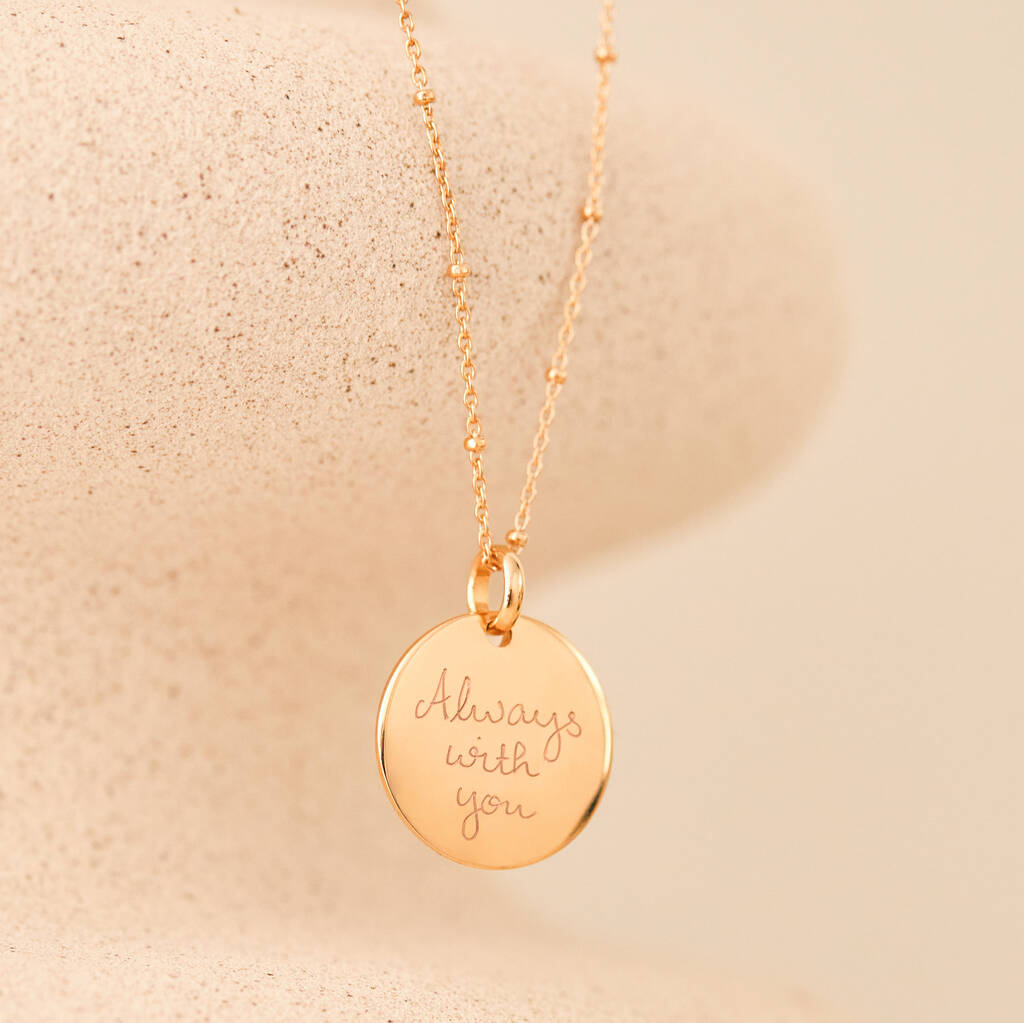 Personalised Engraved Disc Necklace, 1 of 9