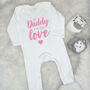 My Daddy Is My First Love Babygrow, thumbnail 4 of 8