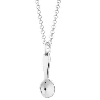 Sterling Silver Spoon Charm Necklace, 6 of 6
