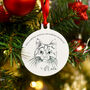 Personalised Hand Drawn Pet Portrait Memorial Keepsake Decoration, thumbnail 6 of 7