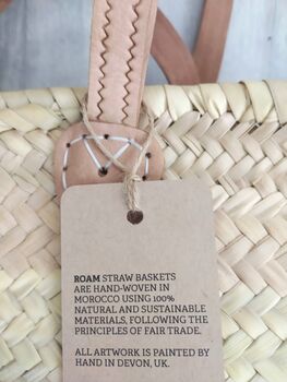 Personalised Stripe Monogram Beach Basket, 8 of 8