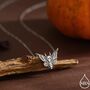 Sterling Silver Death’s Head Moth Necklace, thumbnail 1 of 12