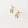 Abstract Face Huggie Hoop Earrings, thumbnail 8 of 9