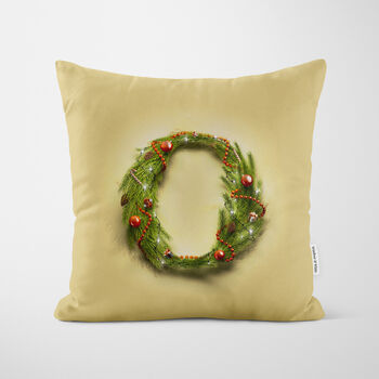 Christmas Garland Letter Alphabet Cushion, 8 of 11