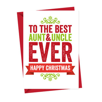 Aunt And Uncle Christmas Card, 2 of 2