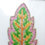 Gold Framed Leaf Embroidery Art, thumbnail 6 of 7