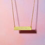 Personalised Year Loved You Since Gold Bar Valentines Necklace, thumbnail 3 of 7