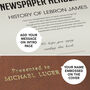 Le Bron James Personalised Basketball Gift Newspaper Book, thumbnail 5 of 12