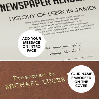 Le Bron James Personalised Basketball Gift Newspaper Book, 5 of 12