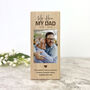 Personalised Memorial Bold Text Solid Wood Photo Tea Light Holder 13cm H X Five.5cm W X Five.5cm D, thumbnail 4 of 5
