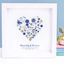Personalised Sapphire Anniversary Button Heart, thumbnail 1 of 4