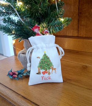 Personalised Woodland Christmas Gift Bag, 8 of 8