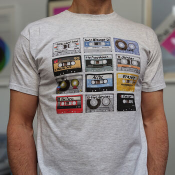 Personalised Cassette Tape Music Selection T Shirt, 8 of 12