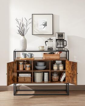 Sideboard Cabinet With Glass And Open Compartments, 2 of 7