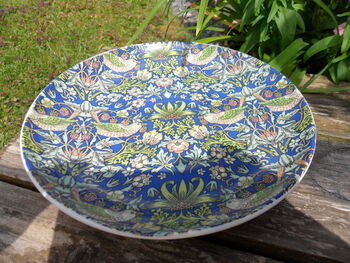 Large Cup And Saucer In William Morris Blue Strawberry Thief Design, 5 of 11