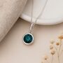 Personalised Emerald Birthstone Necklace In Sterling Silver, thumbnail 2 of 11