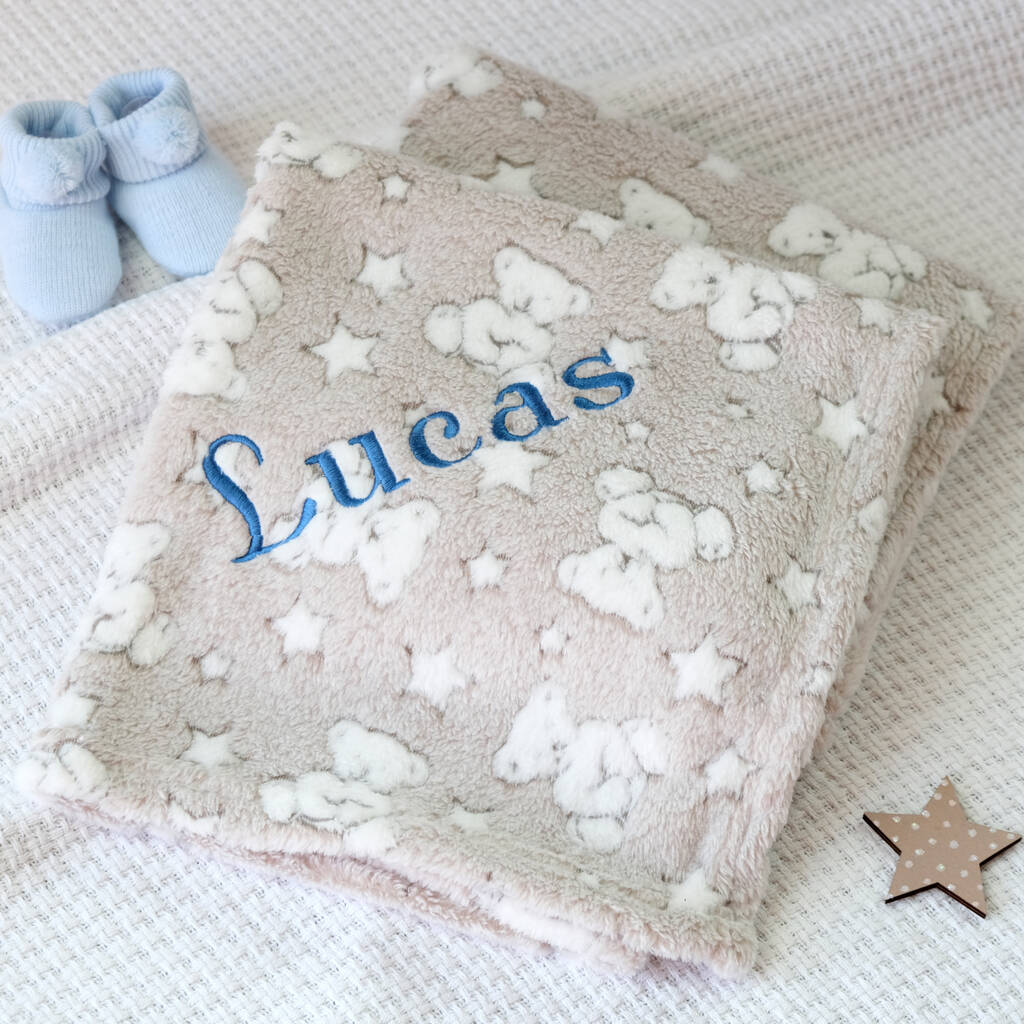 Personalised Mink Fleece Baby Blanket By 1st Birthday Gifts