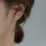 Sterling Silver Simple Bunny Ears Stud Earrings, thumbnail 5 of 6