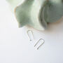 Small Arc Earrings In Silver, thumbnail 1 of 5