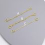 Sterling Silver Hoop Earring Linking Chains, thumbnail 8 of 12