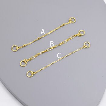 Sterling Silver Hoop Earring Linking Chains, 8 of 12