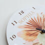 Dried Foliage And Pampas Personalised Wall Clock, thumbnail 3 of 5