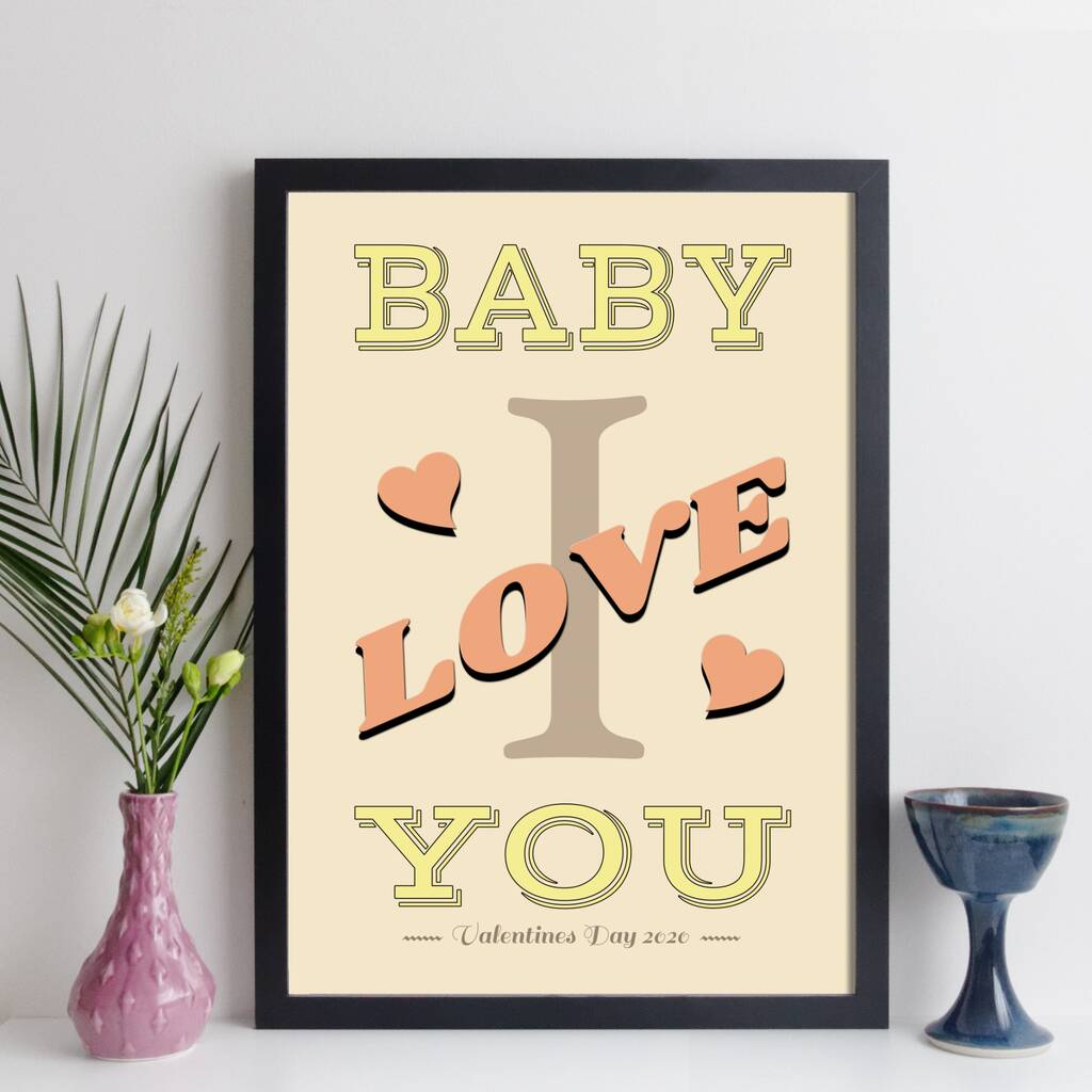 Personalised Song Print Baby I Love You By Elevencorners Notonthehighstreet Com