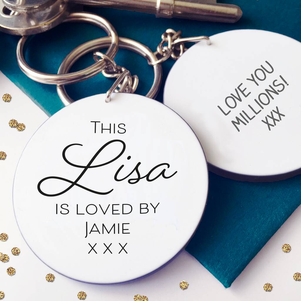 Image of Loved By Personalised Keyring