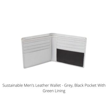 Sustainable Men's Leather Wallet, 6 of 11