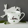 Personalised Lucky Hare Bone China Mug Or Cup, thumbnail 2 of 6