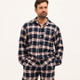 Men's Brushed Cotton Blue And Red Check Pyjamas, thumbnail 1 of 3