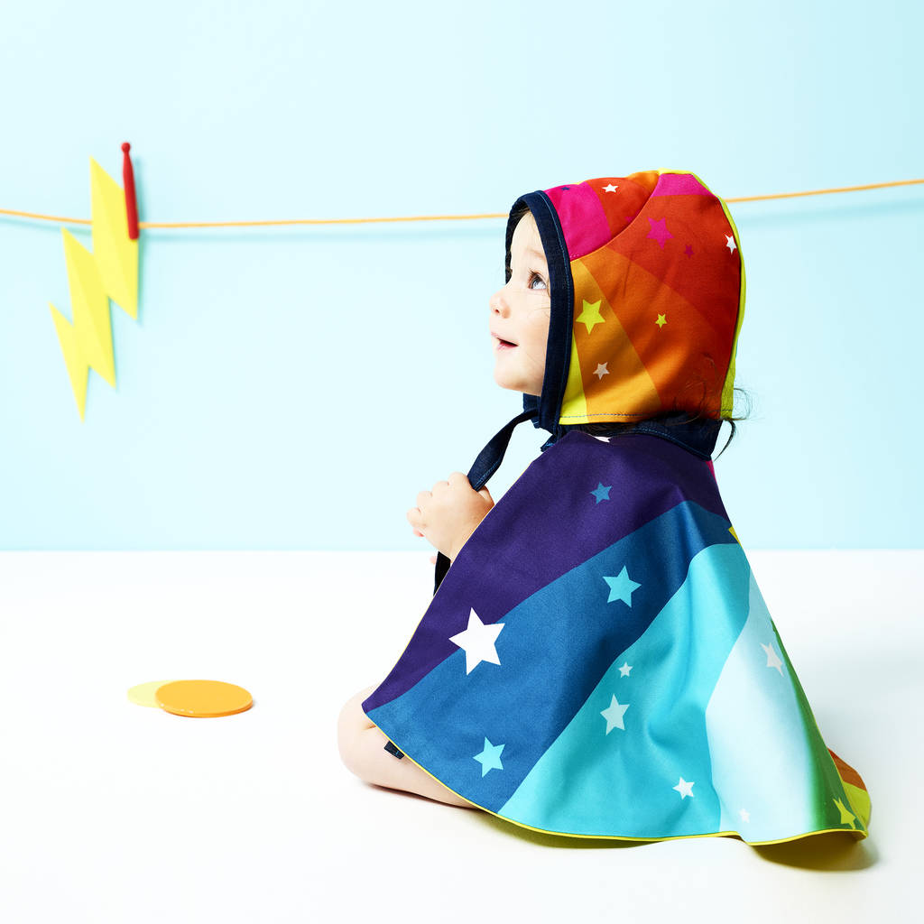 Image of Personalised Baby Superhero Cape And Bonnet Set