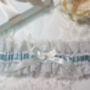 Satin Pearl And Lace Bridal Garter, thumbnail 2 of 3