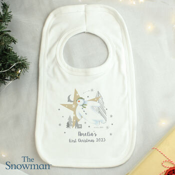 Personalised The Snowman Magical Adventure Bib, 2 of 2